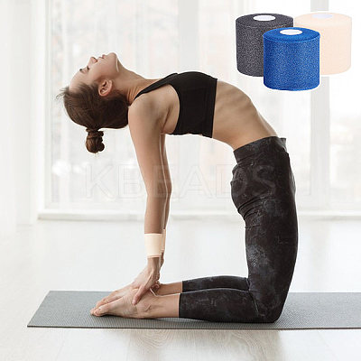 3 Rolls 3 Colors Sponge Underwrap Bandages AJEW-GF0006-45-1