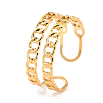 Ion Plating(IP) A304 Stainless Steel Finger Rings RJEW-L102-25G-1