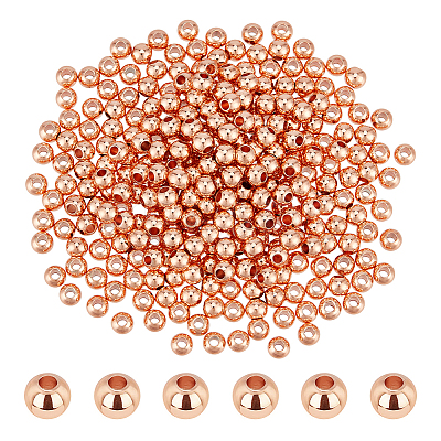 300Pcs Rack Plating Brass Spacer Beads KK-PH0012-43B-RG-1