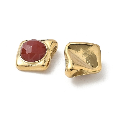 Faceted Natural Carnelian(Dyed & Heated) Pendants STAS-V015-09G-1