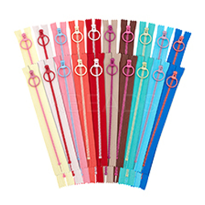 20Pcs 20 Styles Cloth Zippers FIND-PH0027-14-1