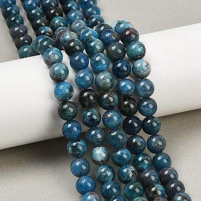 Round Natural Apatite Beads Strands G-K068-02-8mm-1