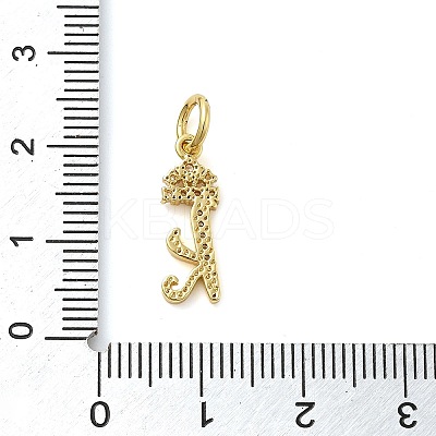 Brass Micro Pave Cubic Zirconia Pendants KK-M273-01G-K-1