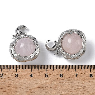 Natural Rose Quartz Pendants G-A298-02P-07-1