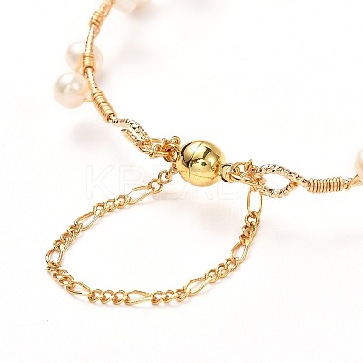 Natural Pearl Braided Bangle for Girl Women BJEW-JB06830-02-1