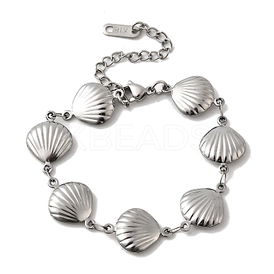 304 Stainless Steel Link Bracelets for Women BJEW-Q041-01A-P-1