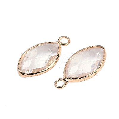 Natural Quartz Crystal Faceted Pendants G-G193-01G-07-1