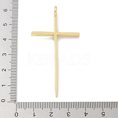 Brass Micro Pave Clear Cubic Zirconia Big Pendants KK-M300-09G-01-1