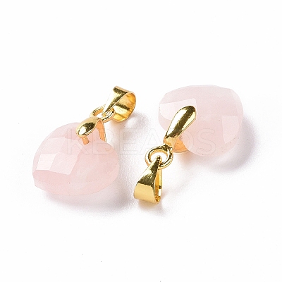 Natural Rose Quartz Pendants G-C023-07I-1