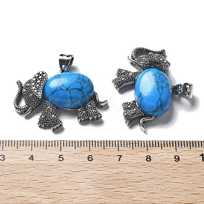 Dyed Synthetic Turquoise Pendant G-H083-02AS-01-1