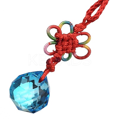 Glass Round Ball Hanging Ornaments HJEW-Z006-01A-1