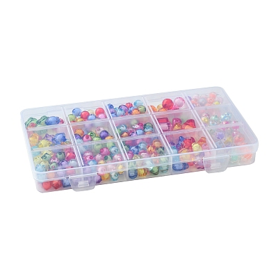 15 Styles Transparent Acrylic Beads TACR-FS0001-49-1