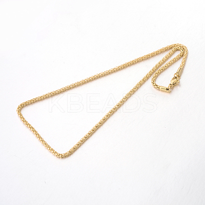 304 Stainless Steel Popcorn Chain Necklaces NJEW-J032-22-1