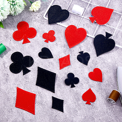32Pcs 16 Styles Computerized Embroidery Cloth Iron on/Sew on Patches DIY-FH0007-33-1