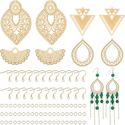 DIY Filigree Dangle Earring Making Kit DIY-UN0003-34-1