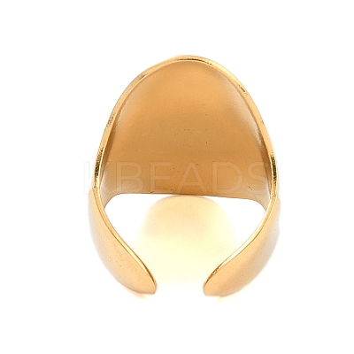 304 Stainless Steel Open Cuff Rings RJEW-C095-05G-1