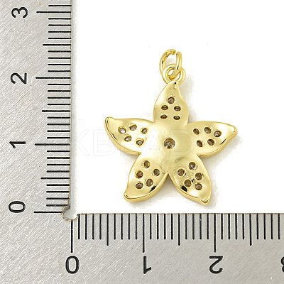 Rack Plating Brass Pave Cubic Zirconia Pendants KK-U029-25G-1
