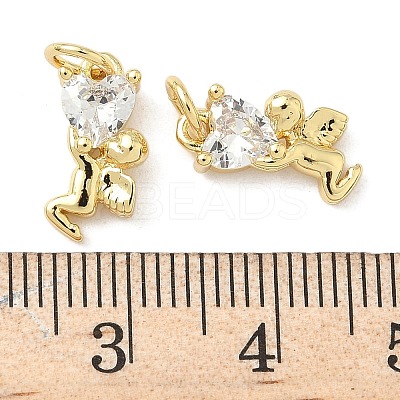 Brass Pave Cubic Zirconia Pendants KK-Z120-42G-1