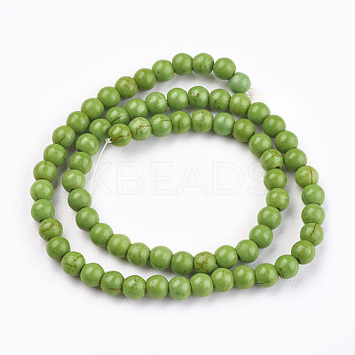 Synthetic Turquoise Beads Strands LS-TURQ-G106-6mm-02B-1