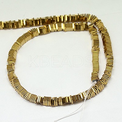 Electroplate Non-magnetic Synthetic Hematite Heishi Beads Strands X-G-J171A-3x3mm-06-1