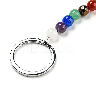 Natural Amethyst Heart Pendant Keychain G-Z033-05P-03-1