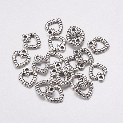 Heart Tibetan Style Alloy Charms LS-AC0324-1