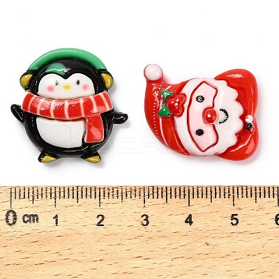Christmas Opaque Resin Cabochons CRES-I047-01-1
