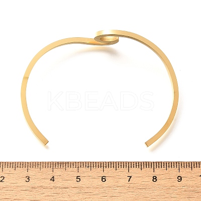 Ion Plating(IP) 304 Stainless Steel Cuff Bangles BJEW-G611-01G-1