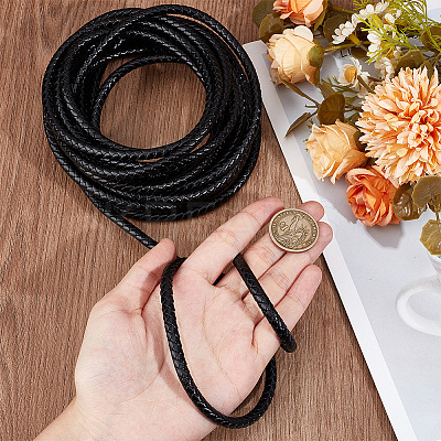 5M Braided Leather Cord with Core WL-BBC0001-01C-02-1