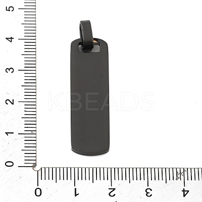 Ion Plating(IP) Rectangle 304 Stainless Steel Mirror Polished Finish Stamping Blank Tag Pendants STAS-H317-09B-1