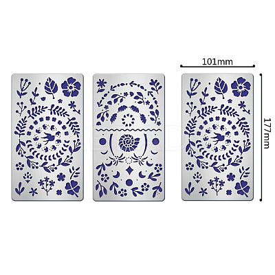 2Pcs 2 Style 304 Stainless Steel Cutting Dies Stencils DIY-FG0001-91-1