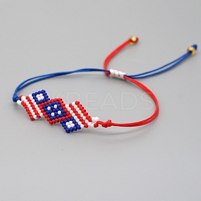 Miyuki Seed Braided Bead Bracelet BJEW-P269-29A-1