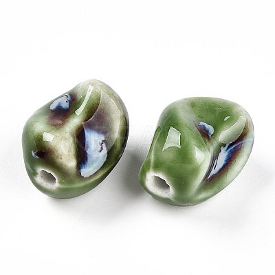 Handmade Porcelain Beads PORC-N008-06F-1
