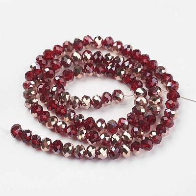 Electroplate Transparent Glass Beads Strands EGLA-A034-T2mm-N05-1