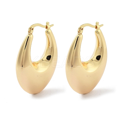 Brass Hoop Earrings EJEW-H301-02G-06-1