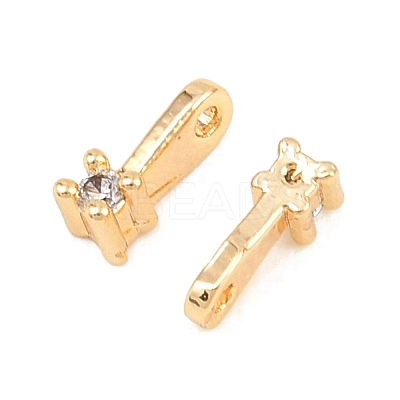 Brass Micro Pave Cubic Zirconia Charms KK-H538-19A-G-1