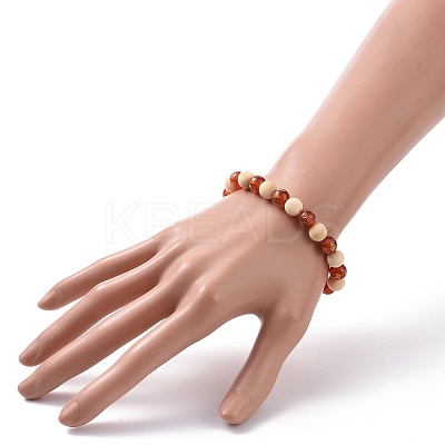 Om Mani Padme Hum Beaded Bracelets BJEW-JB09060-1