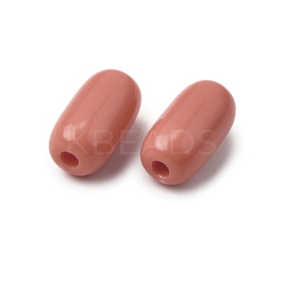Opaque Acrylic Beads OACR-WH0055-01F-1