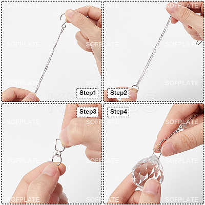 DIY Teardrop Crystal Chandelier Parts Making Findings DIY-SP0001-26-1