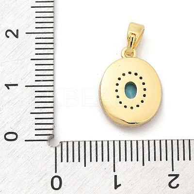 Brass Micro Pave Cubic Zirconia Pendents KK-M303-02G-06-1