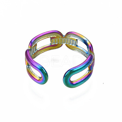 Open Oval Cuff Rings RJEW-N038-027-1