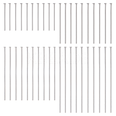 800Pcs 4 Styles 304 Stainless Steel Flat Head Pins STAS-BBC0003-10-1