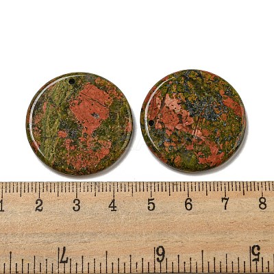 Natural Unakite Pendants G-B071-01F-1