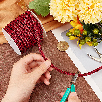 10M Round Imitation Leather Braided Cords LC-WH0008-03D-1