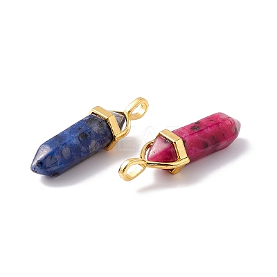 DIY Gemstone Bullet Pendant Necklace Making Kit DIY-FS0003-06-1
