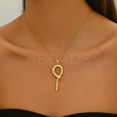 Brass Vintage Punk Snake Collarbone Chain Necklace SA5611-1