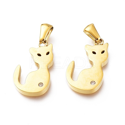 Ion Plating(IP) 304 Stainless Steel Charms STAS-A047-01G-1