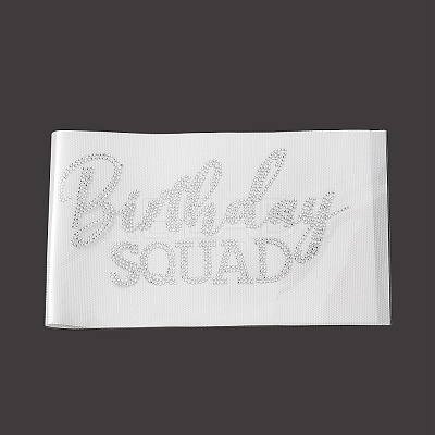 Word Birthday Squad Hotfix Rhinestone LS-DIY-XCP0002-24-1