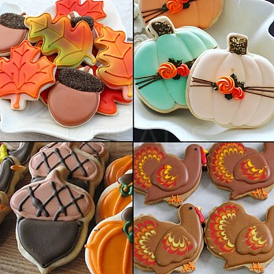 Non-Tarnish Thanksgiving 430 Stainless Steel Cookie Mold DIY-E068-01P-02-1