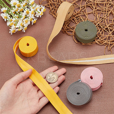 5Pcs 5 Colors Flat PU Leather Folded Edge Band LC-PH0001-09-1